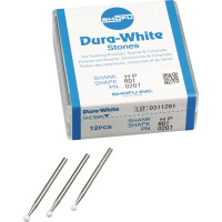 Dura White (RD1) (ISO 30) Fine, Polírozó, Kézidarab (HP, Ø 2,35 mm, ISO 104) ISO 30 Gömb, ISO-Forma 001, Alumíniumoxid, 12 darab