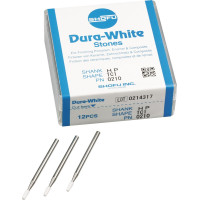 Dura White (TC1) (ISO 20) Fine, Polírozó, Kézidarab (HP, Ø 2,35 mm, ISO 104) ISO 20 Fenyoforma, ISO-Forma 173, Alumíniumoxid, 12 darab