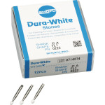 Dura White (FL1) (ISO 30) Fine, Polírozó, Könyökdarab (CA, Ø 2,35 mm, ISO 204) ISO 30 Láng, ISO-Forma 251, Alumíniumoxid, 12 darab
