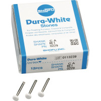 Dura White (RE1) (ISO 62) Fine, Polírozó, Könyökdarab (CA, Ø 2,35 mm, ISO 204) ISO 62 Korong, kerek, Alumíniumoxid, 12 darab