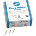 Dura White (RD2) (ISO 24) Fine, Polírozó, Turbina (FG, Ø 1,6 mm, ISO 314) ISO 24 Körte, ISO-Forma 243, Alumíniumoxid, 12 darab