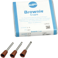 Silikonpolierer BROWNIE®, szilikon polírozó, (fém, amalgám) kehely, RA, 12 darab