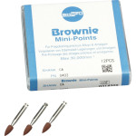 Silikonpolierer BROWNIE®, szilikon polírozó, (fém, amalgám) minicsúcs, RA, 12 darab