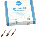 Silikonpolierer BROWNIE®, szilikon polírozó, (fém, amalgám) minicsúcs, FG, 12 darab