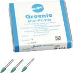 Silikonpolierer GREENIE®, szilikon polírozó, (fém, amalgám), minicsúcs, FG, 12 darab