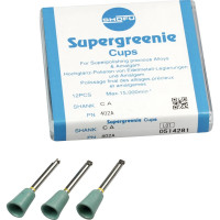 Silikonpolierer SUPERGREENIE®, szilikon polírozó, (fém, amalgám), kehely, RA, 12 darab