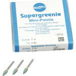 Silikonpolierer SUPERGREENIE®, szilikon polírozó, (fém, amalgám), minicsúcs, FG, 12 darab