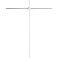 Kapocskereszt (T), Nemesacél, 1 mm, 10 darab