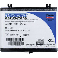 Thermafil (25 mm) (ISO 35), Obturator, ISO 35 röntgenopák, Guttapercha, műanyag, 25 mm, 30 darab