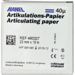 HANEL Artikulations-Papier 40 µm - Rolle 15 m Artikulationspapier kék, 22 mm breit, 40 µm - 480327 HANEL Artikulations-Papier 40 µm - Rolle 15 m Artikulationspapier kék, 22 mm breit, 40 µm - 480327