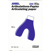 HANEL Artikulations-Papier 80 µm - csomag 72 Blatt kék, 80 µm, U-Form - 480367 HANEL Artikulations-Papier 80 µm - csomag 72 Blatt kék, 80 µm, U-Form - 480367