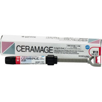 Ceramage (Dentin Body) (1) (W), Leplezőanyagok, fecskendő, fehér, biokompatibilis, Mikrohybrid-kompozit, 73 súly %, 1 darab