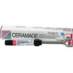 Ceramage (Dentin Body) (0) (W), Leplezőanyagok, fecskendő, fehér, biokompatibilis, Mikrohybrid-kompozit, 73 súly %, 1 darab