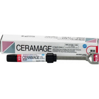 Ceramage (Dentin Body) (0) (W), Leplezőanyagok, fecskendő, fehér, biokompatibilis, Mikrohybrid-kompozit, 73 súly %, 1 darab