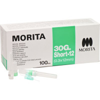 MORITA Kanülen - 100 darabos csomag, 30 GS-12, 0,3 x 12 mm - 7713 MORITA Kanülen - 100 darabos csomag, 30 GS-12, 0,3 x 12 mm - 7713