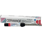 Ceramage (Dentin Body) (2) (W), Leplezőanyagok, fecskendő, fehér, biokompatibilis, Mikrohybrid-kompozit, 73 súly %, 1 darab