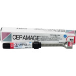 Ceramage (Dentin Body) (3) (W), Leplezőanyagok, fecskendő, fehér, biokompatibilis, Mikrohybrid-kompozit, 73 súly %, 1 darab