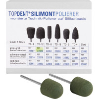 TOPDENT® Silimont Polierer Packung 6 darab, grün, grob, TD-12