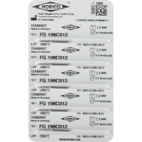 Diamant FG 198, gyémántcsiszoló, piros, ISO 012, 5 darab Diamant FG 198, gyémántcsiszoló, piros, ISO 012, 5 darab