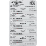 Diamant FG 299, gyémántcsiszoló, piros, ISO 016, 5 darab Diamant FG 299, gyémántcsiszoló, piros, ISO 016, 5 darab
