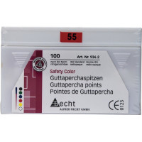 Safety Color (ISO 55), Guttapercha-csúcs, ISO 55 rózsaszín, Guttapercha, 100 darab