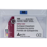 Safety Color (ISO 60), Guttapercha-csúcs, ISO 60 rózsaszín, Guttapercha, 100 darab
