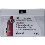 Safety Color (ISO 80), Guttapercha-csúcs, ISO 80 rózsaszín, Guttapercha, 100 darab