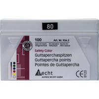 Safety Color (ISO 80), Guttapercha-csúcs, ISO 80 rózsaszín, Guttapercha, 100 darab