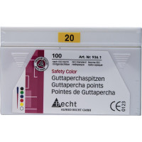 Safety Color (ISO 20), Guttapercha-csúcs, ISO 20 rózsaszín, Guttapercha, 100 darab