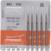 Diamanten 863, gyémántcsiszoló, kék, ISO 016, HP, 5 darab