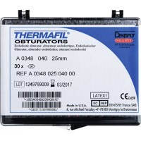 Thermafil (25 mm) (ISO 40), Obturator, ISO 40 röntgenopák, Guttapercha, műanyag, 25 mm, 30 darab