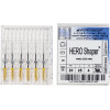 Hero Shaper ( Classics ) (25 mm) (6 %) (ISO 25), Gyökércsatorna reszelő (gépi), Könyökdarab (CA, Ø 2,35 mm, ISO 204) ISO 25 forgó, ISO színkódolt, Nikkel-titán, 25 mm, 6 darab