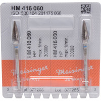 HM-Fräser, (frézer), 416, kék, ISO 060, HP, 2 darab