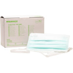 BARRIER® OP-Maske Special - Packung 70 Stück grün, Bindebänder extra lang, mit Nasenbügel, antifog, Cellulose