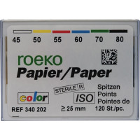 Color (ISO 45-80), Papírcsúcs, ISO 45-80 sterilen csomagolva, Papír, 120 darab