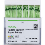 Color (ISO 35), Papírcsúcs, ISO 35 sterilen csomagolva, világoszöld, Papír, 200 darab