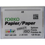 Color (ISO 45), Papírcsúcs, ISO 45 sterilen csomagolva, fehér, Papír, 120 darab