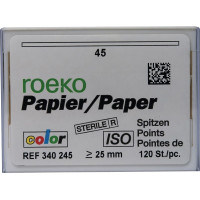 Color (ISO 45), Papírcsúcs, ISO 45 sterilen csomagolva, fehér, Papír, 120 darab