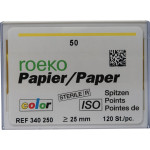 Color (ISO 50), Papírcsúcs, ISO 50 sterilen csomagolva, világossárga, Papír, 120 darab