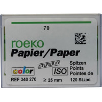 Color (ISO 70), Papírcsúcs, ISO 70 sterilen csomagolva, világoszöld, Papír, 120 darab