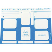 Röntgenfilm-karton (LB), világoskék, 6 felvétel - 3x4 cm, 100 darab