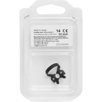 KKD® Kofferdam Klammern triColor Antireflect - 1 db, fekete matt, Nr. 14, für Molaren - 2236