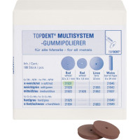 Multisystem, Polírozó (Fém), szereletlen ISO 220 Korong, extra puha, Gumi, 3,1 mm, 100 darab