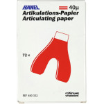 HANEL Artikulations-Papier 40 µm - csomag 72 Blatt piros, 40 µm, U-Form - 480332