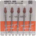 Keramische Schleifer KB671, kerámia-csiszoló, barna, ISO 060, HP, 5 darab