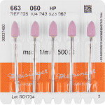 Keramische Schleifer 663, kerámia-csiszoló, rózsaszín, ISO 060, HP, 5 darab