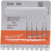 Fogko-eltávolító (9120), Turbina (FG, Ø 1,6 mm, ISO 314, 19 mm) ISO 9, Acél, 2,5 mm, 5 darab