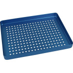 Norm-Tray Aluminium - 1 db, Boden gelocht kék, mini, 18 x 14 cm - 20920032