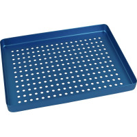 Norm-Tray Aluminium - 1 db, Boden gelocht kék, mini, 18 x 14 cm - 20920032