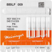 Diamanten 889L, gyémántcsiszoló, piros, ISO 009, FG, 5 darab